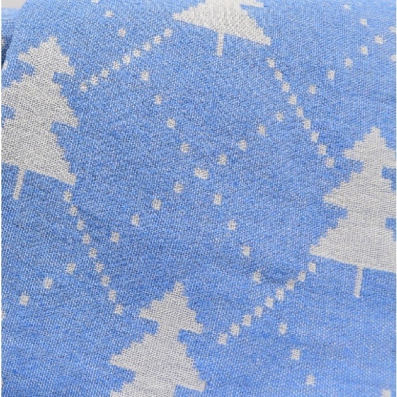 Tree Loom Weave Travel Blanket Scarf Wrap Big Sky BLUE NEW 2 Side Jacquard - Picture 8 of 14